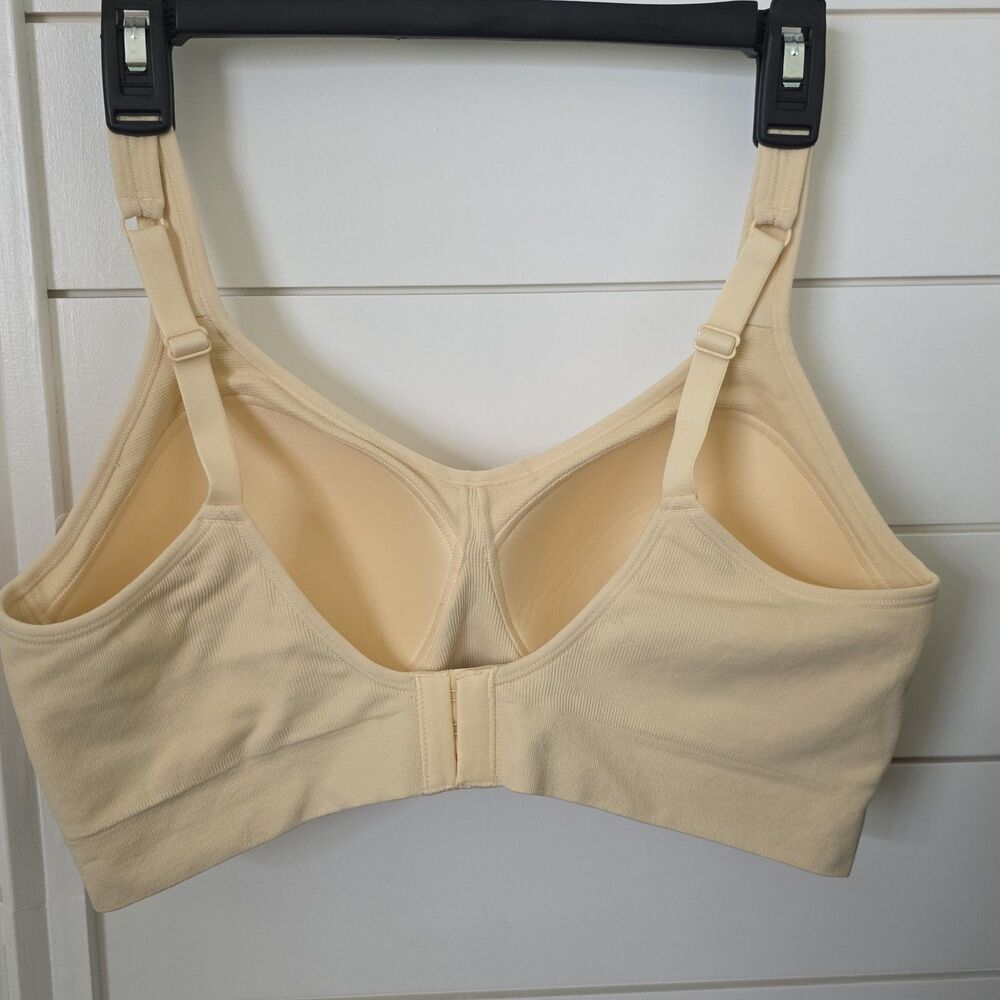 Feelingirl NWT Women's Wireless Comfort Bra XXL Nude Lightly Lined Seamless NEW - Picture 7 of 8